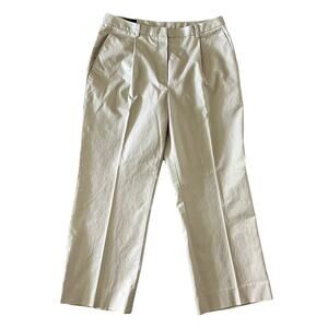 Brooks Brothers 346 advantage Womens size 12 pants beige pleated cream khaki